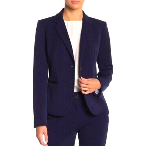 J Crew Schoolboy Jacket Blazer Navy Two Button Notch Lapel Classic K2899 - Picture 1 of 6